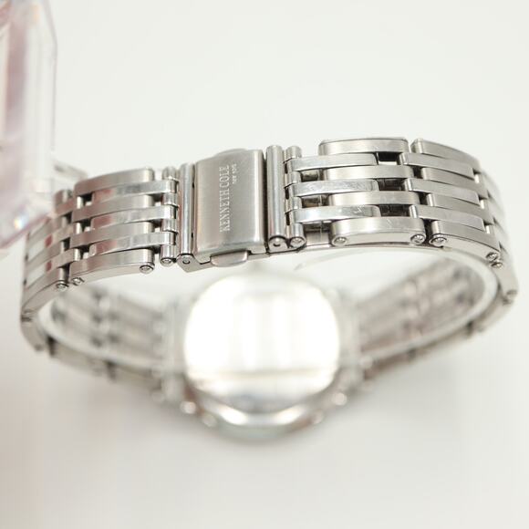 Kenneth Cole Mens 35mm Classic Date Dress Watch Stainless Steel w New Battery - Picture 13 of 16